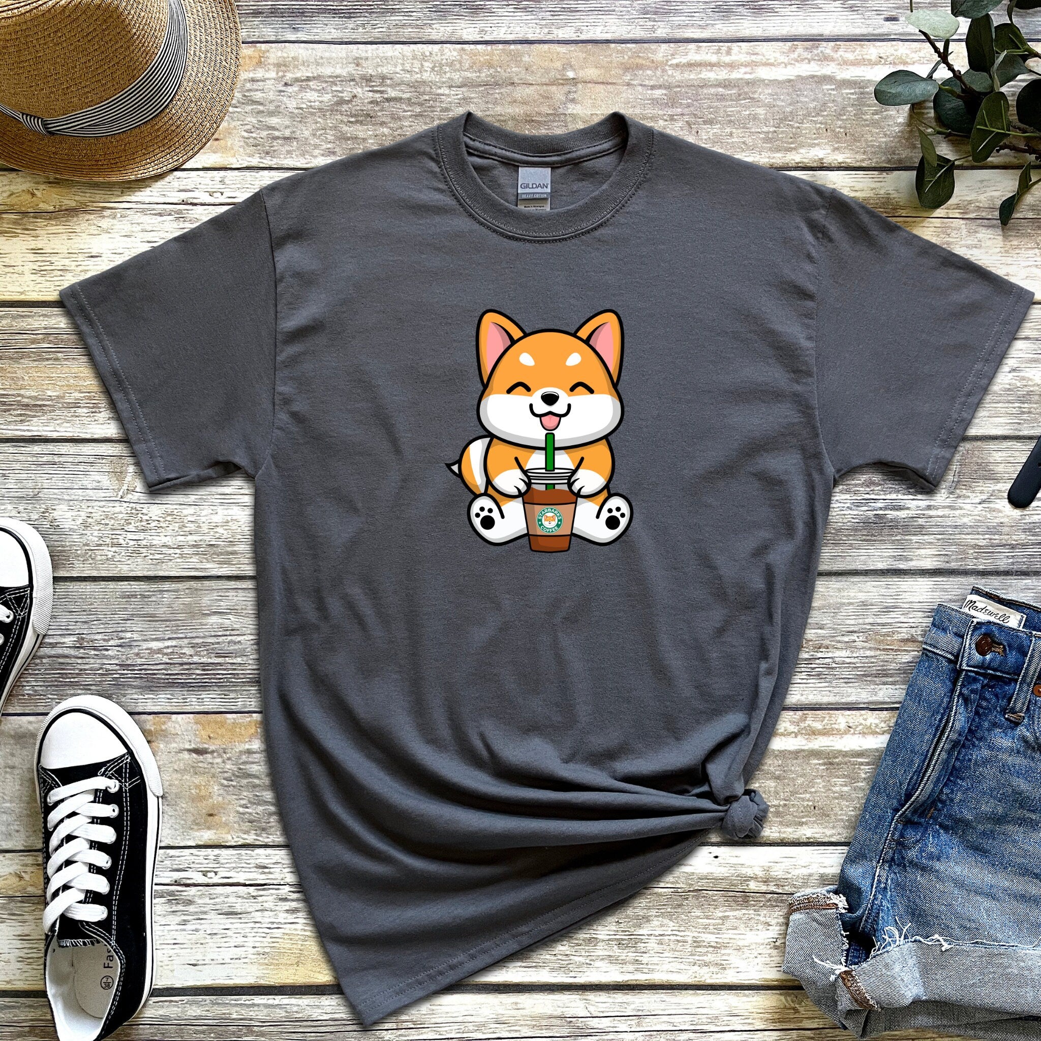 Puppy with Coffee T-Shirt