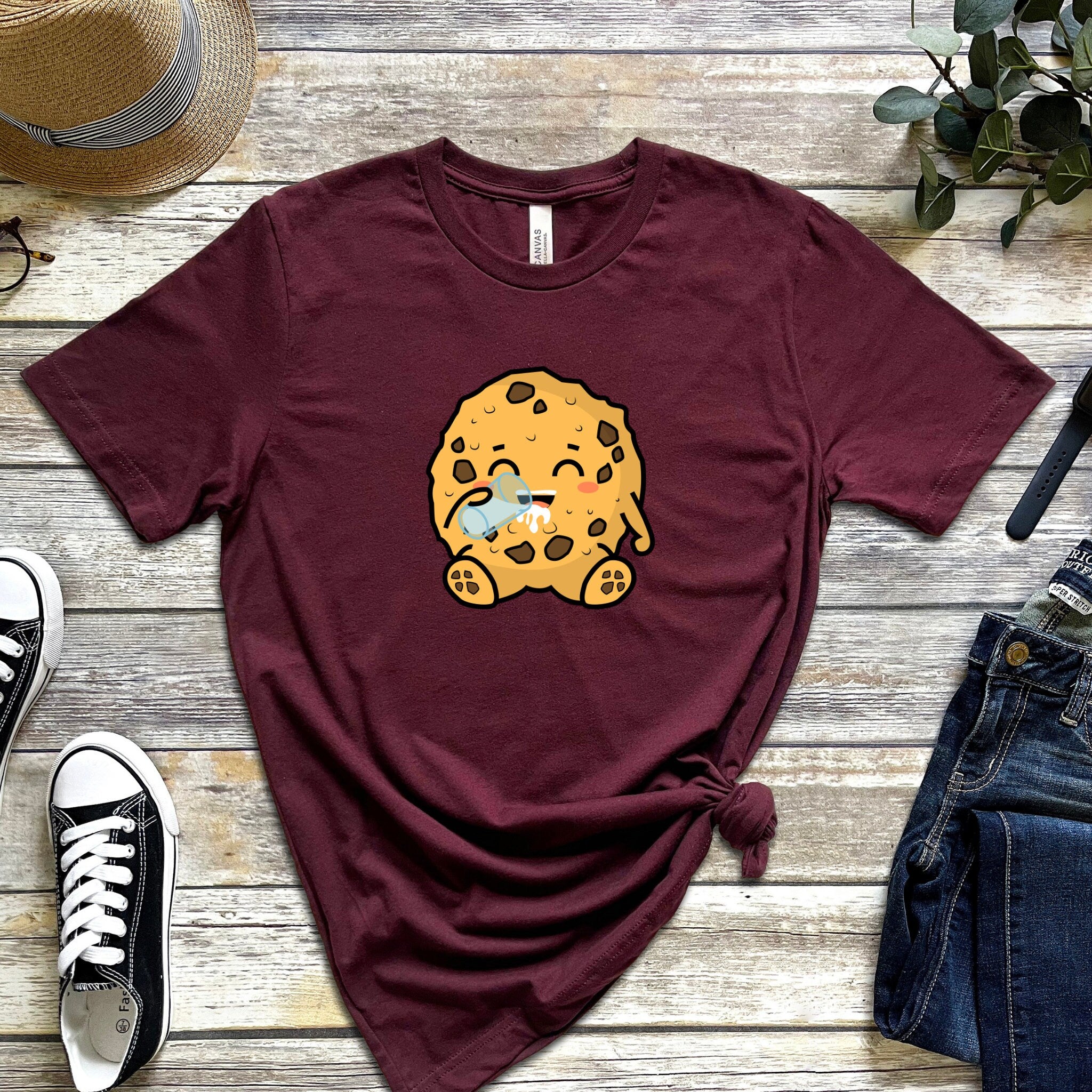 Cookie Drinking Milk T-Shirt