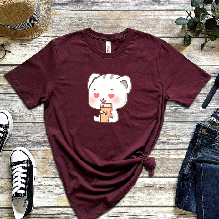 Texting in Love Kitten T-Shirt