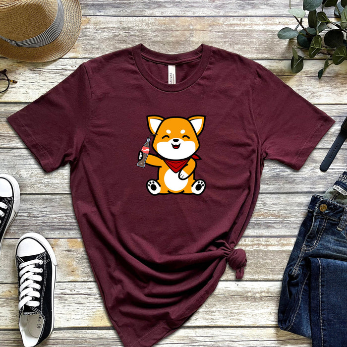 Dog Drinking Cola T-shirt