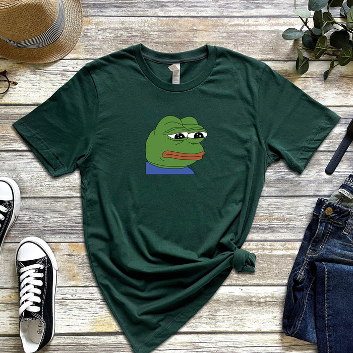 Sad Pepe the Frog T-shirt | Funny Dank Meme Streetwear 4Chan Kermit Reddit Japanese Streetwear Kanye West Drake Apparel Tekashi Merch Cute