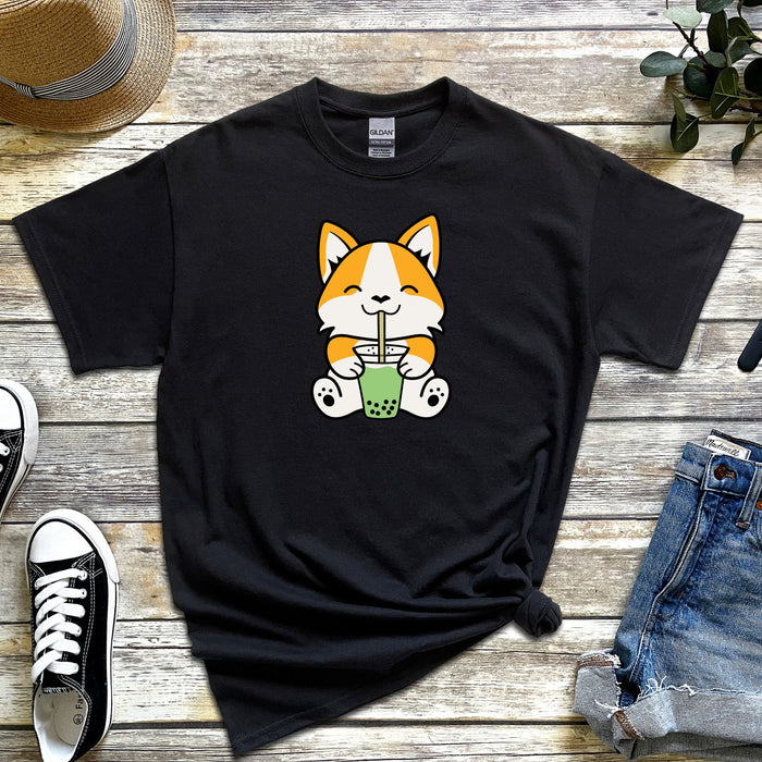 Dog Drinking Boba Tea T-Shirt