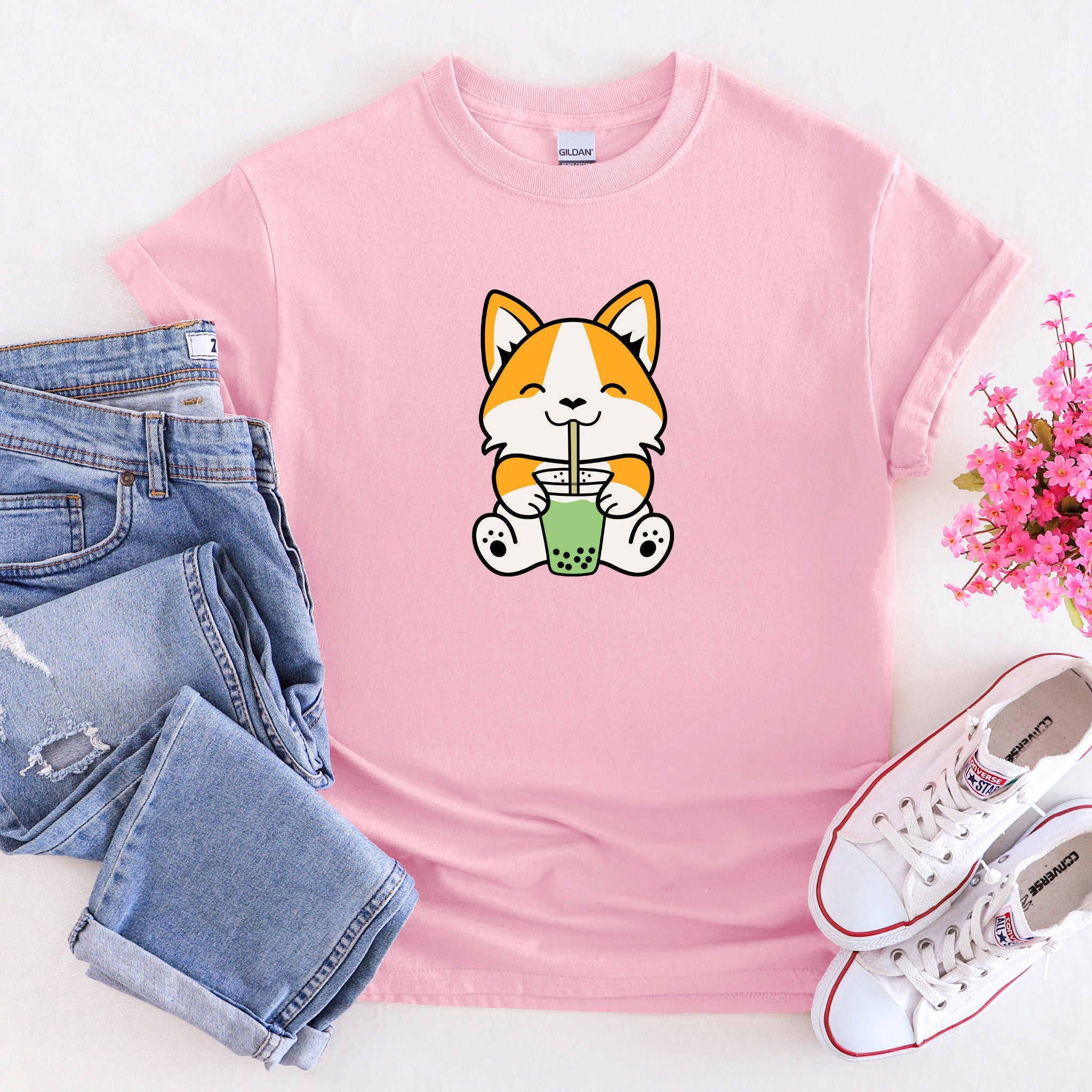Dog Drinking Boba Tea T-Shirt