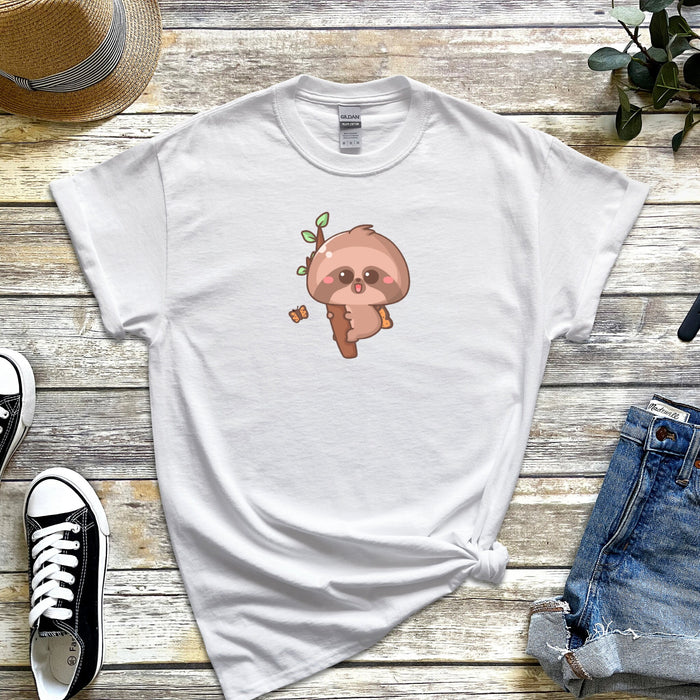 Baby Sloth Climbing Tree Branch T-Shirt