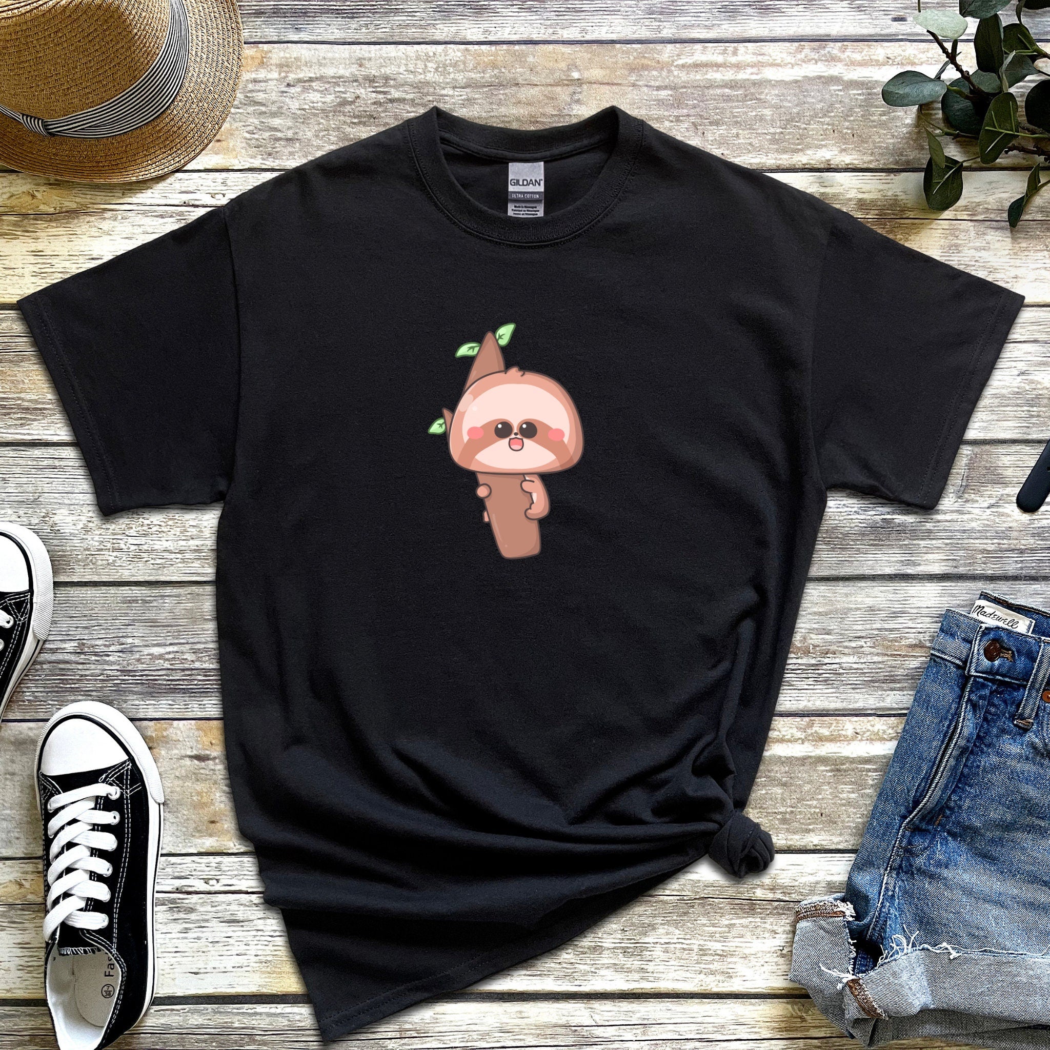 Baby Sloth on a Tree Branch T-Shirt