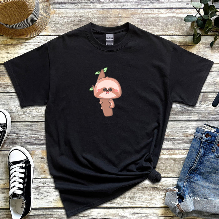 Baby Sloth on a Tree Branch T-Shirt