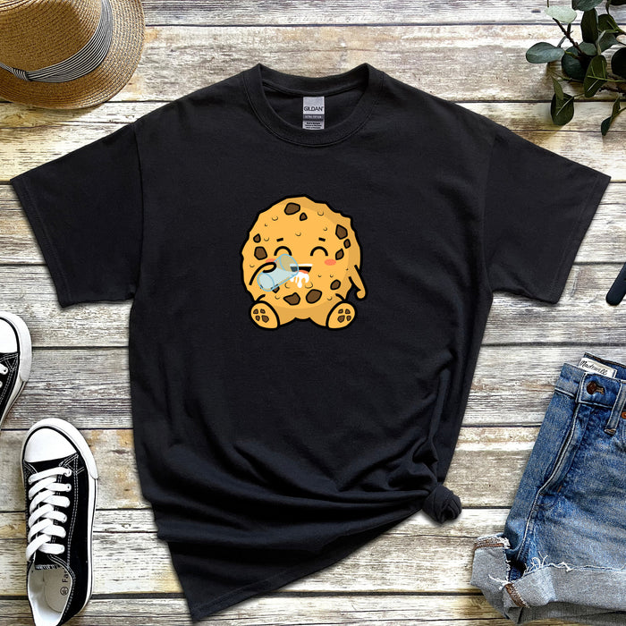Cookie Drinking Milk T-Shirt