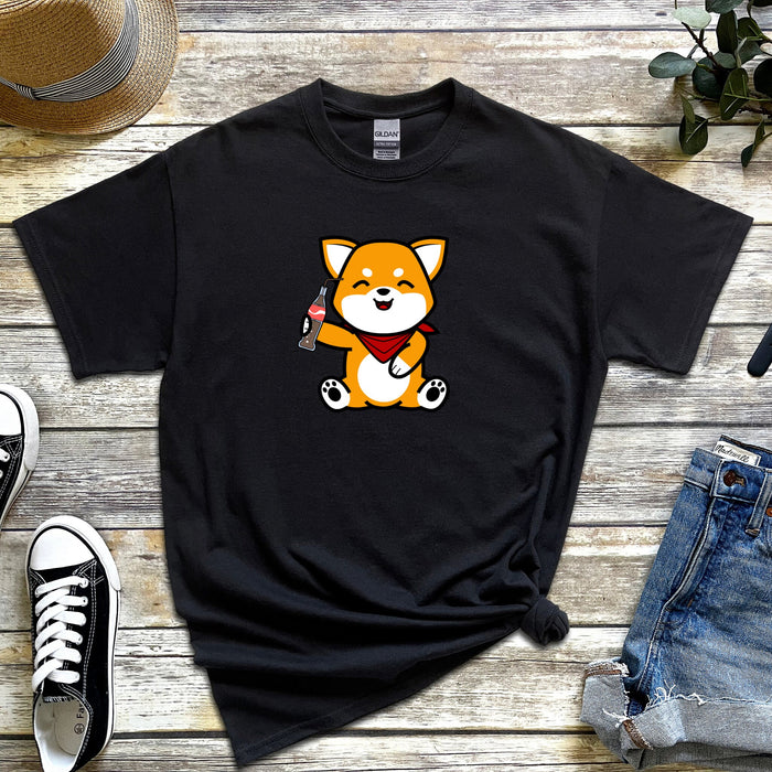 Dog Drinking Cola T-shirt