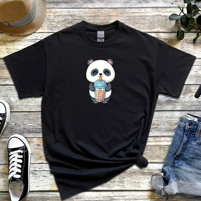 Panda Drinking Boba Tea T-Shirt