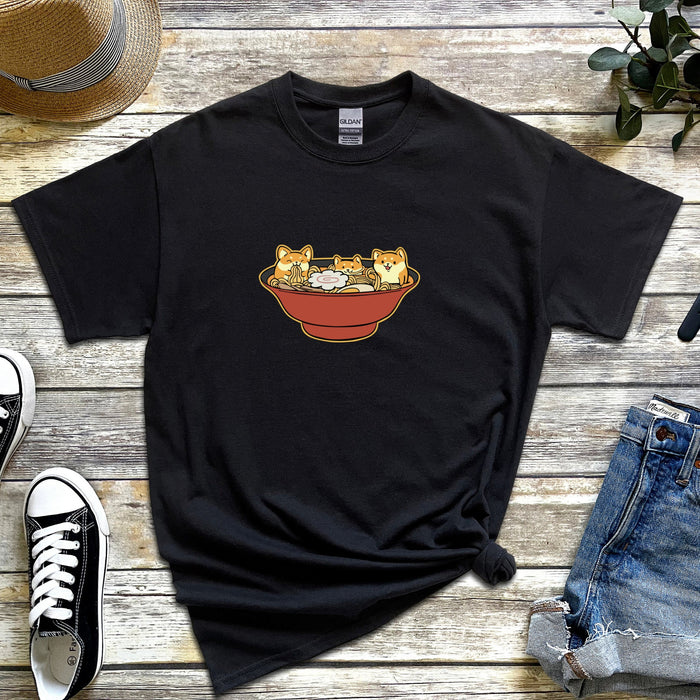 Shiba Inu Ramen Bowl T-shirt