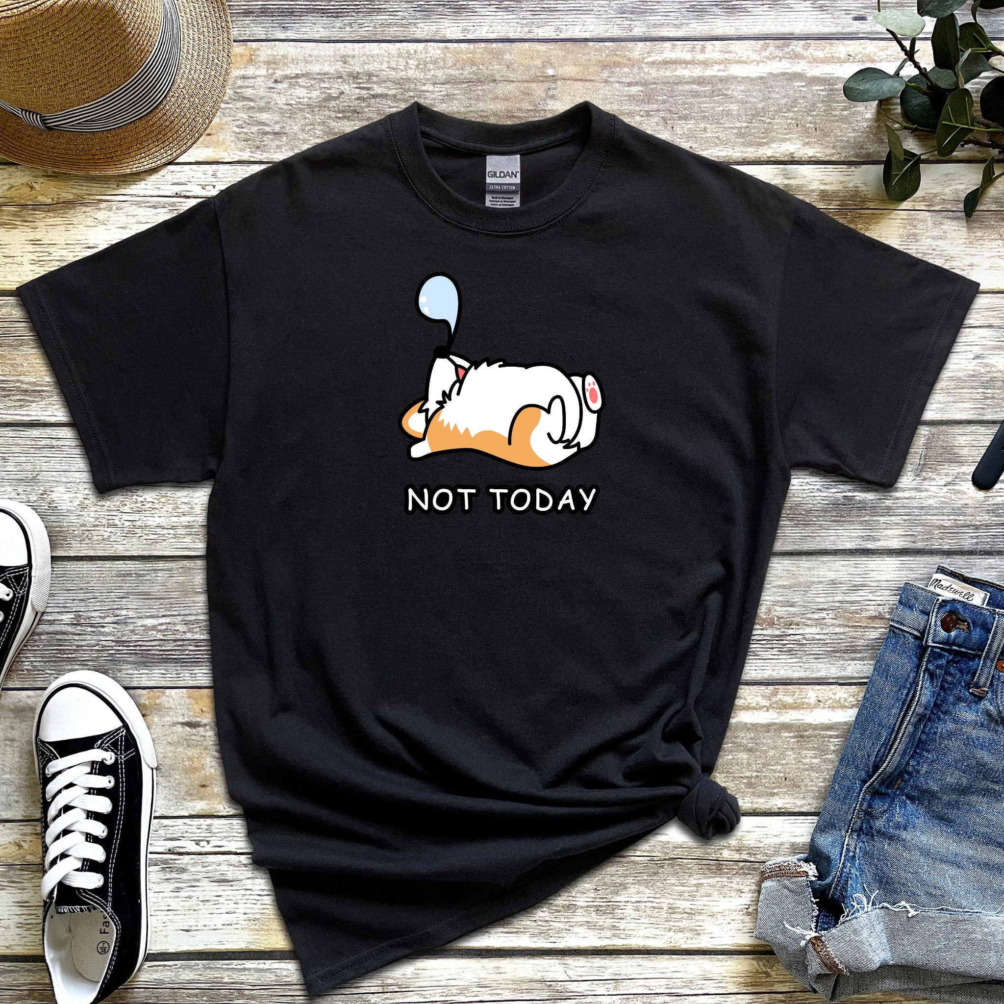 "Not Today" Snoozing Dog T-Shirt