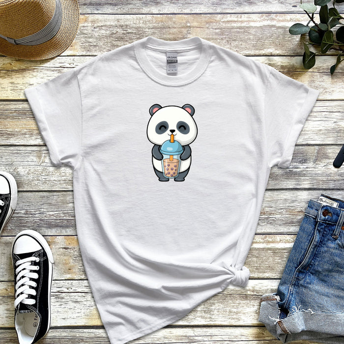 Panda Drinking Boba Tea T-Shirt