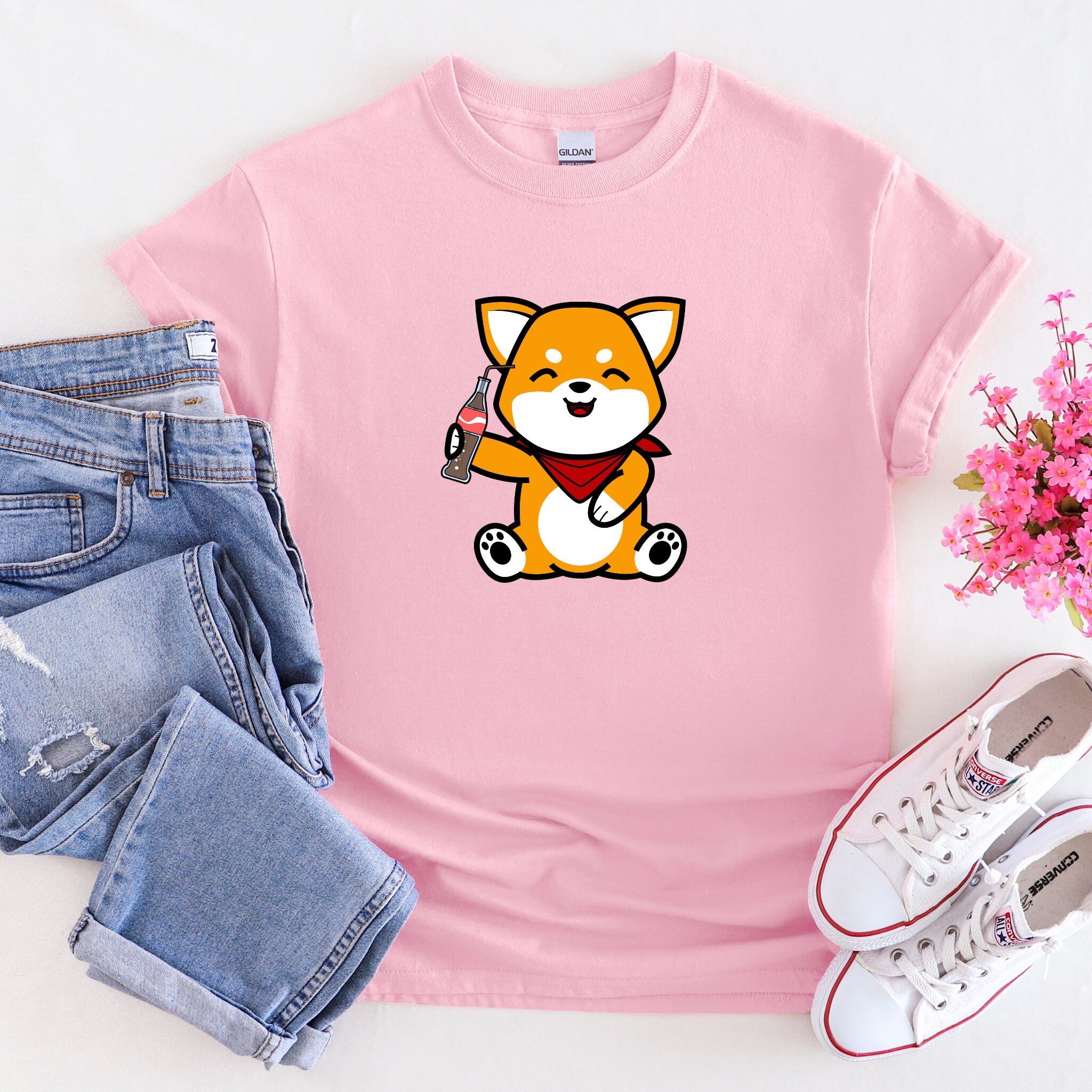 Dog Drinking Cola T-shirt