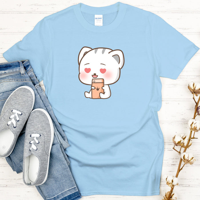 Texting in Love Kitten T-Shirt