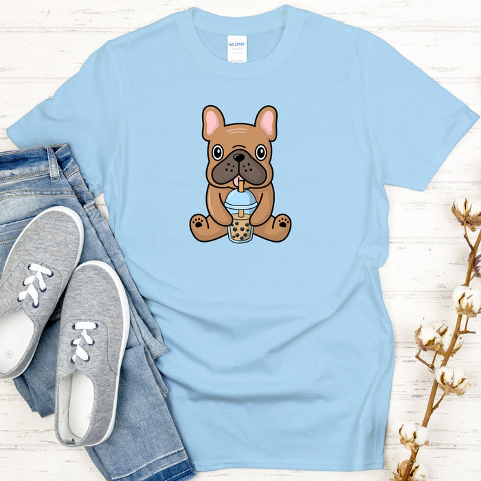 French Bulldog Drinking Boba T-Shirt