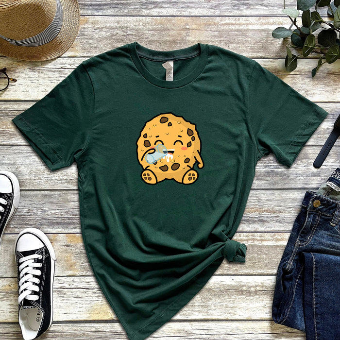 Cookie Drinking Milk T-Shirt