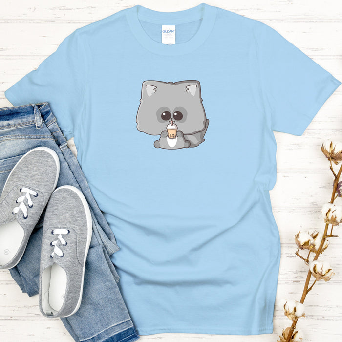 Raccoon Drinking Boba Tea T-Shirt