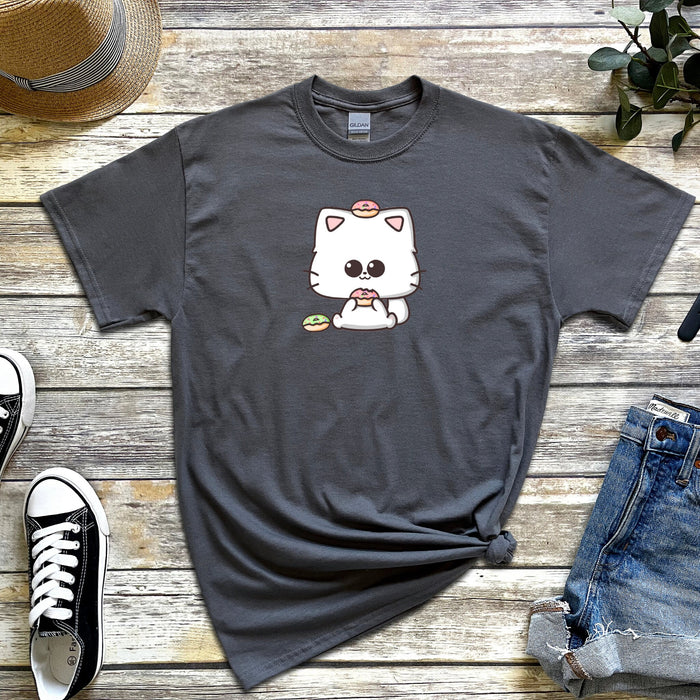Kitten Eating Donuts T-Shirt