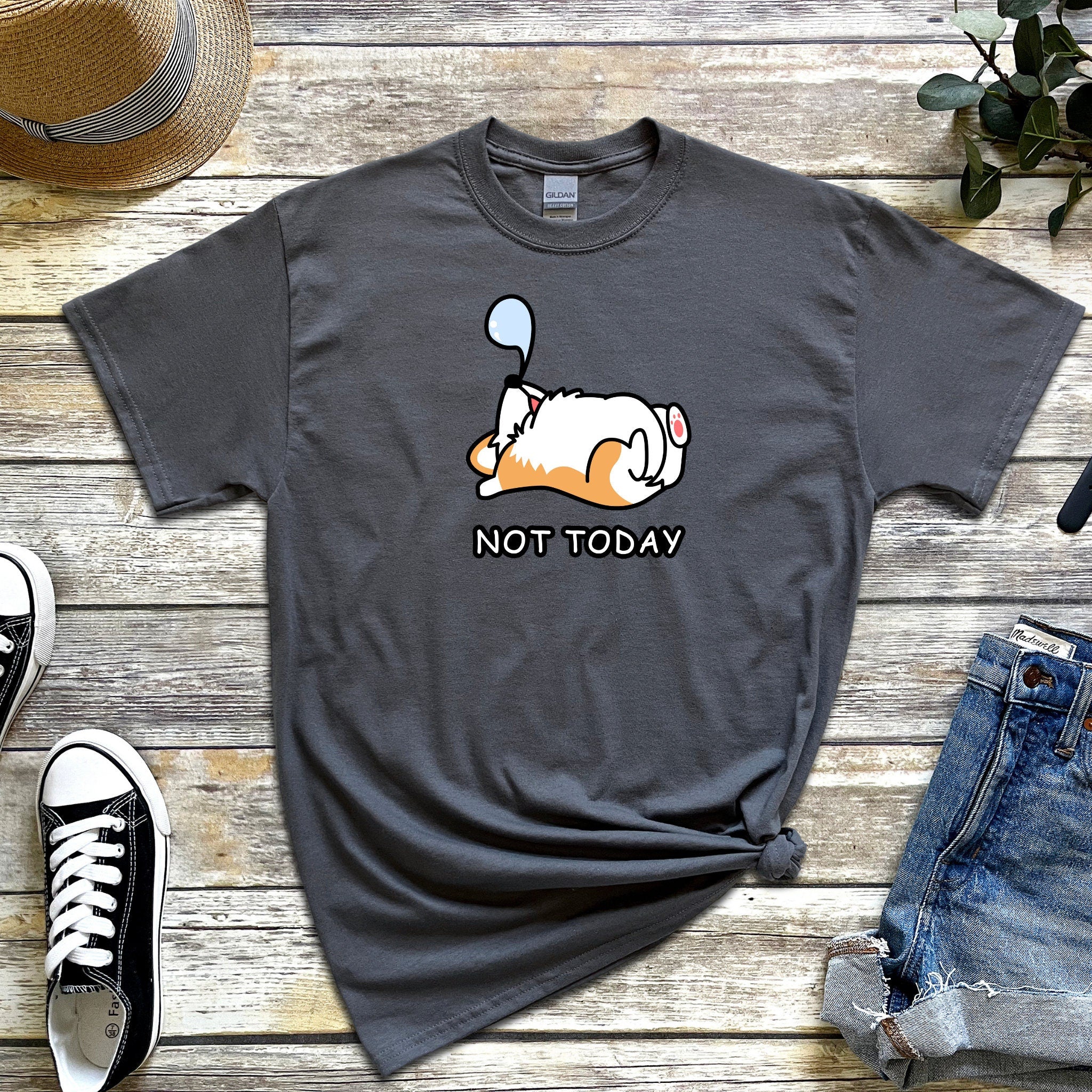 "Not Today" Snoozing Dog T-Shirt