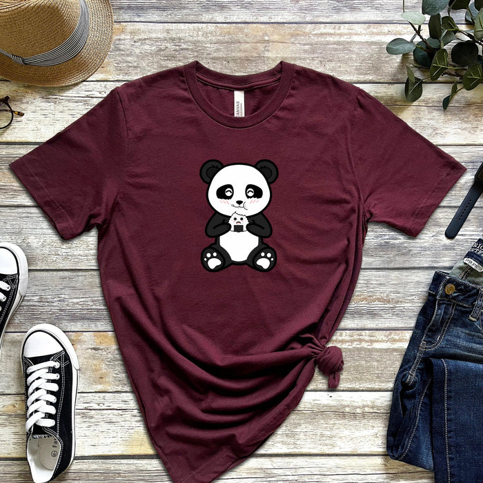 Panda Eating Rice Cake T-Shirt