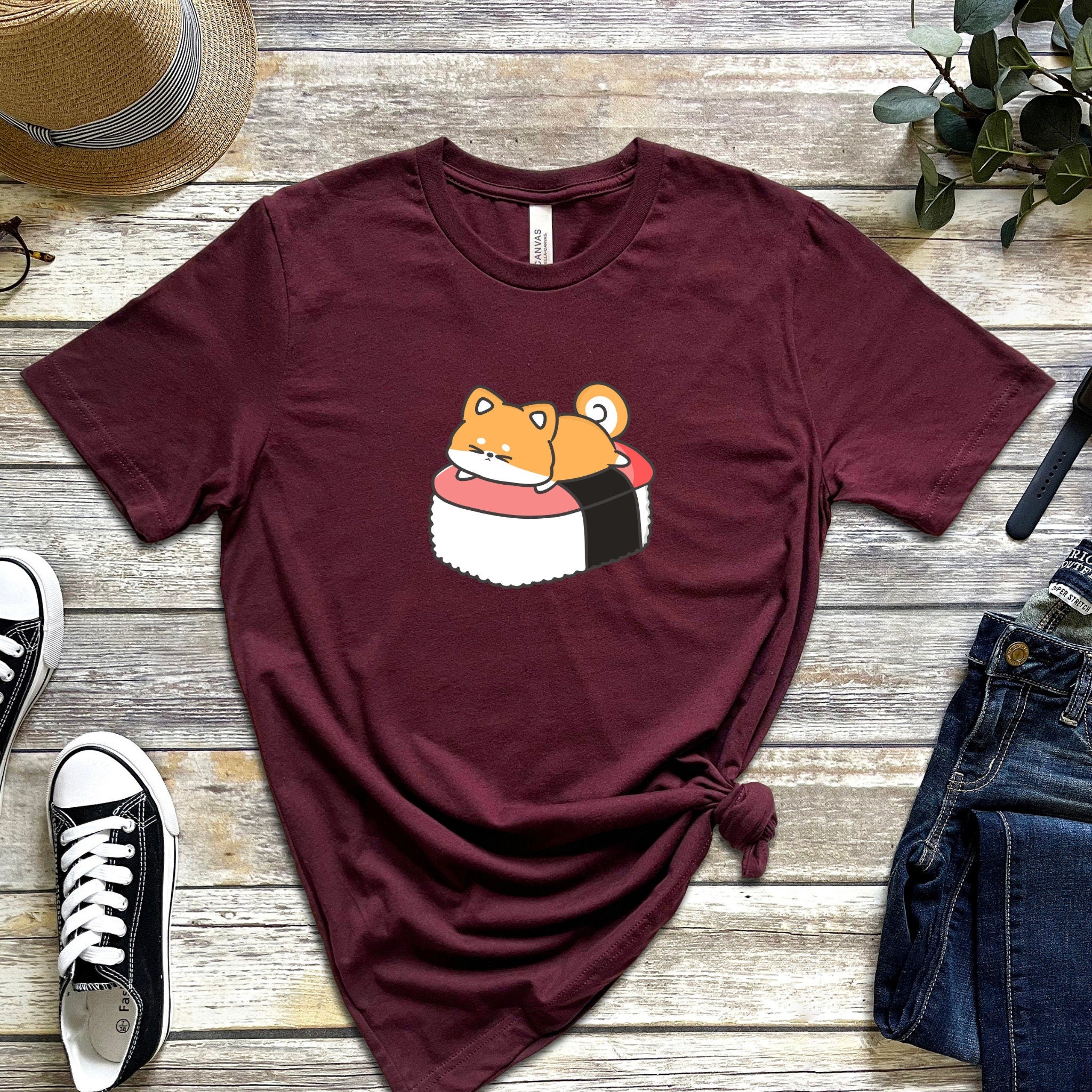 Puppy on Sushi Bed T-Shirt
