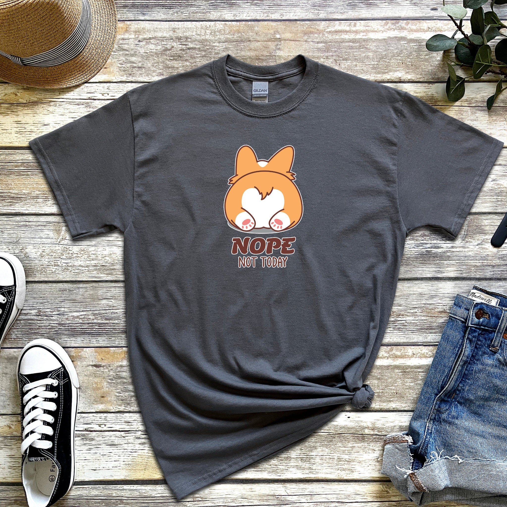"Nope Not Today" Dog Butt T-Shirt