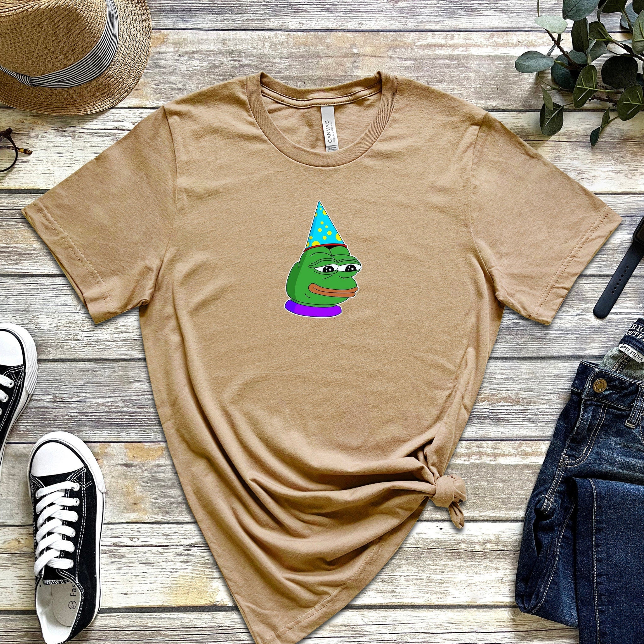 Birthday Hat Pepe the Frog T-Shirt
