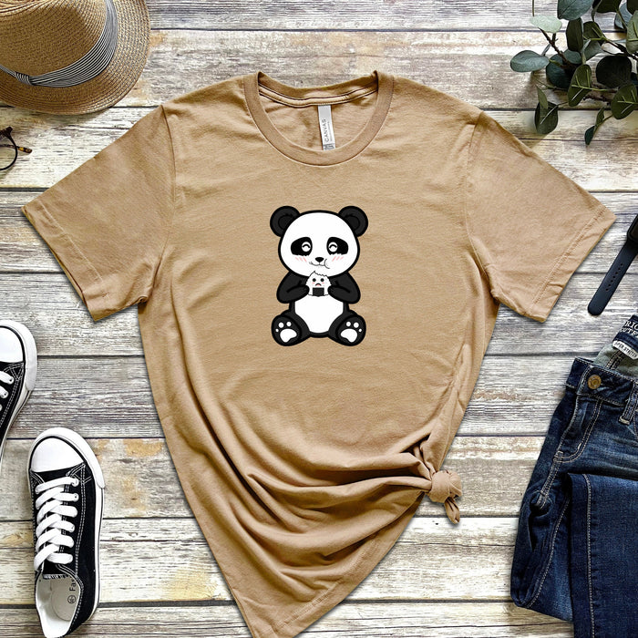 Panda Eating Rice Cake T-Shirt