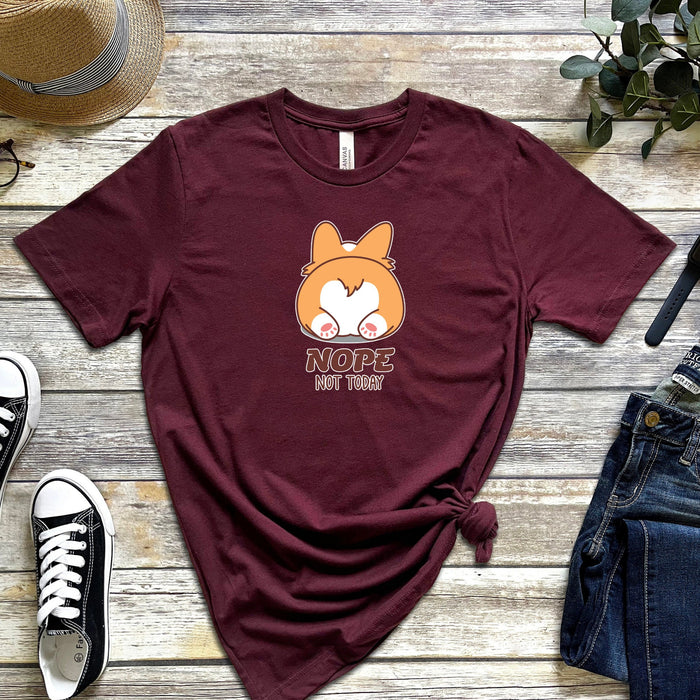"Nope Not Today" Dog Butt T-Shirt