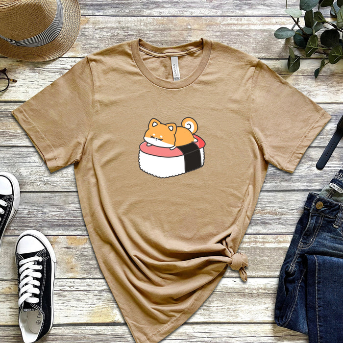 Puppy on Sushi Bed T-Shirt