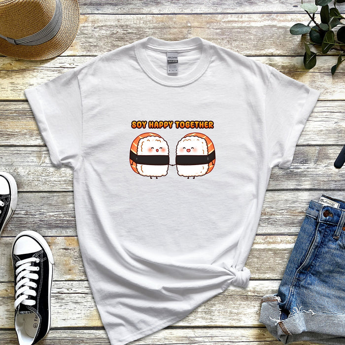 Sushi Couple "Soy Happy Together" T-Shirt
