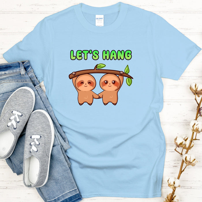 Sloth Couple "Let's Hang" T-Shirt