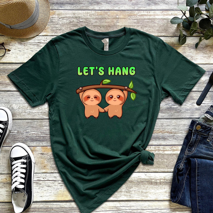 Sloth Couple "Let's Hang" T-Shirt
