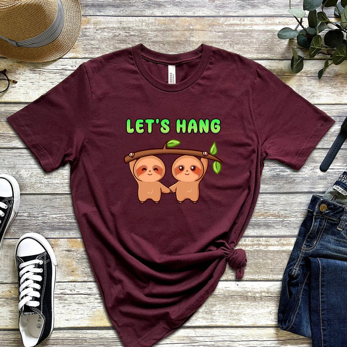 Sloth Couple "Let's Hang" T-Shirt
