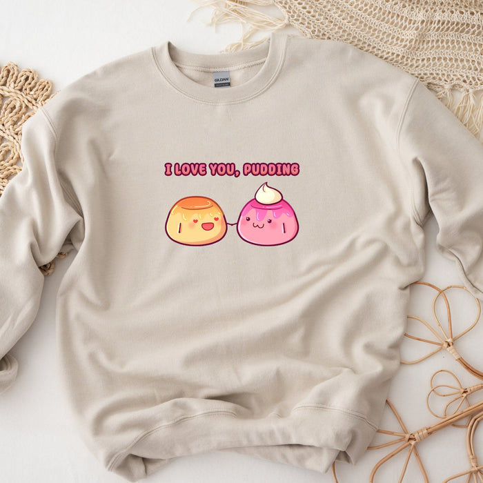 a white sweatshirt with two donuts on it