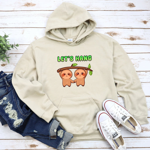 a hoodie with two bears on it and the words let&#39;s hung on