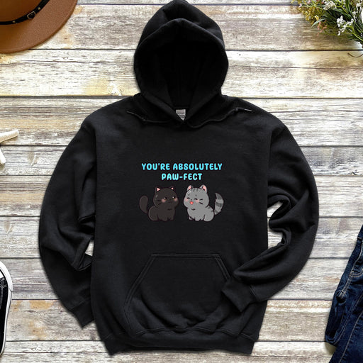 a black hoodie that says you&#39;re absolutely pawfect