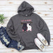 a sweatshirt with a picture of a dog and a cat on it