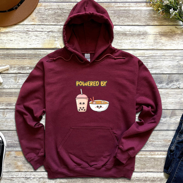 Powered by Boba and Ramen Hoodie