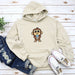 a white hoodie with a monkey on it