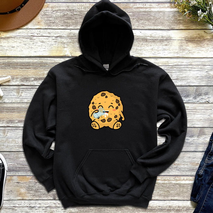 a black hoodie with a yellow leopard on it