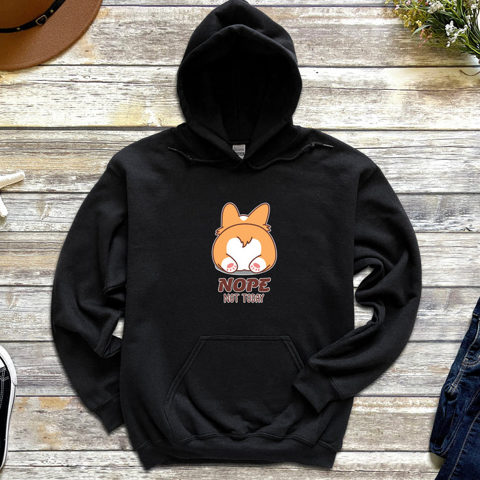 Corgi Butt "Nope Not Today"Hoodie