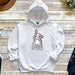 a white hoodie with a cartoon bunny on it