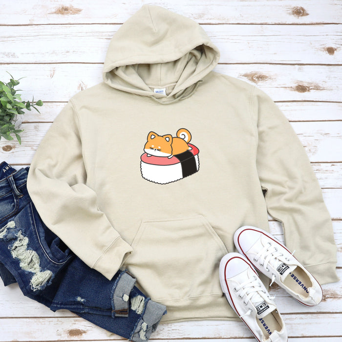 a sweatshirt with a sushi design on it