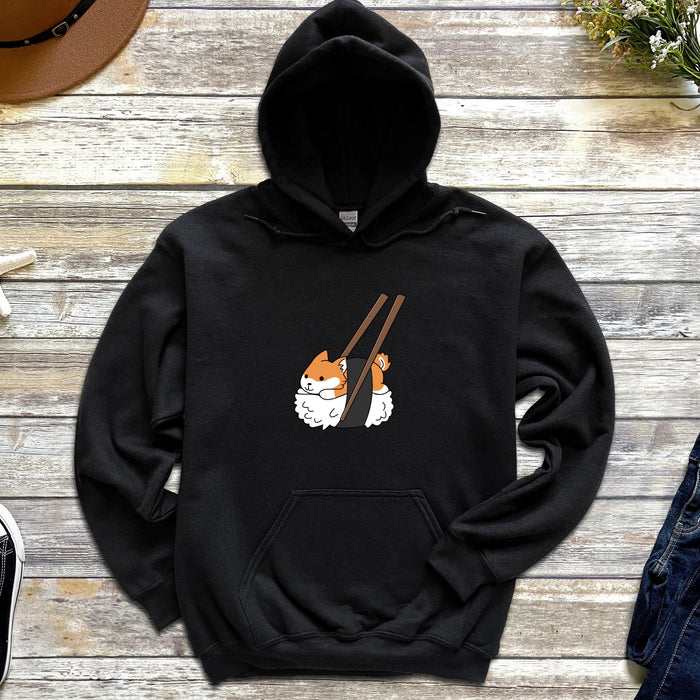 Shiba Inu Sushi Chopsticks Hoodie