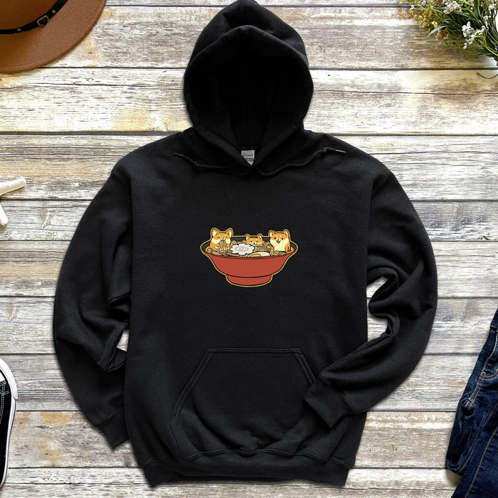 Shiba Inu Corgi Ramen Bowl Hoodie