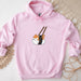 a pink hoodie with a picture of a cat on it