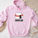 a pink sweatshirt with a sushi cat on it