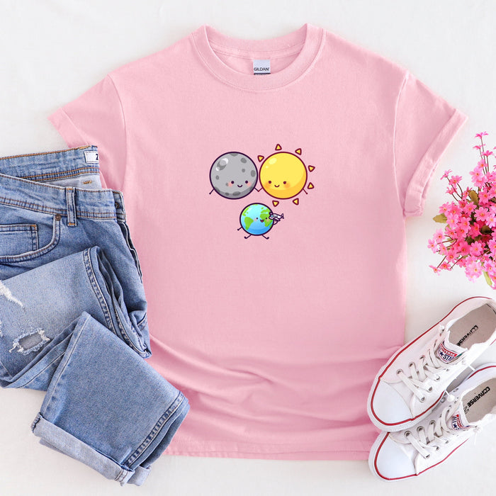 Moon Sun and Earth Family T-Shirt