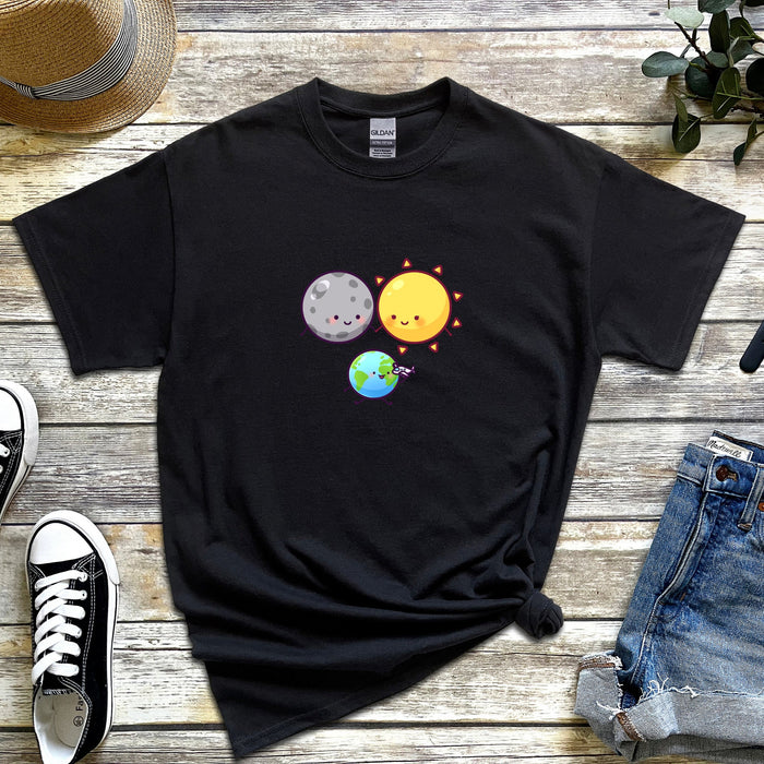 Moon Sun and Earth Family T-Shirt